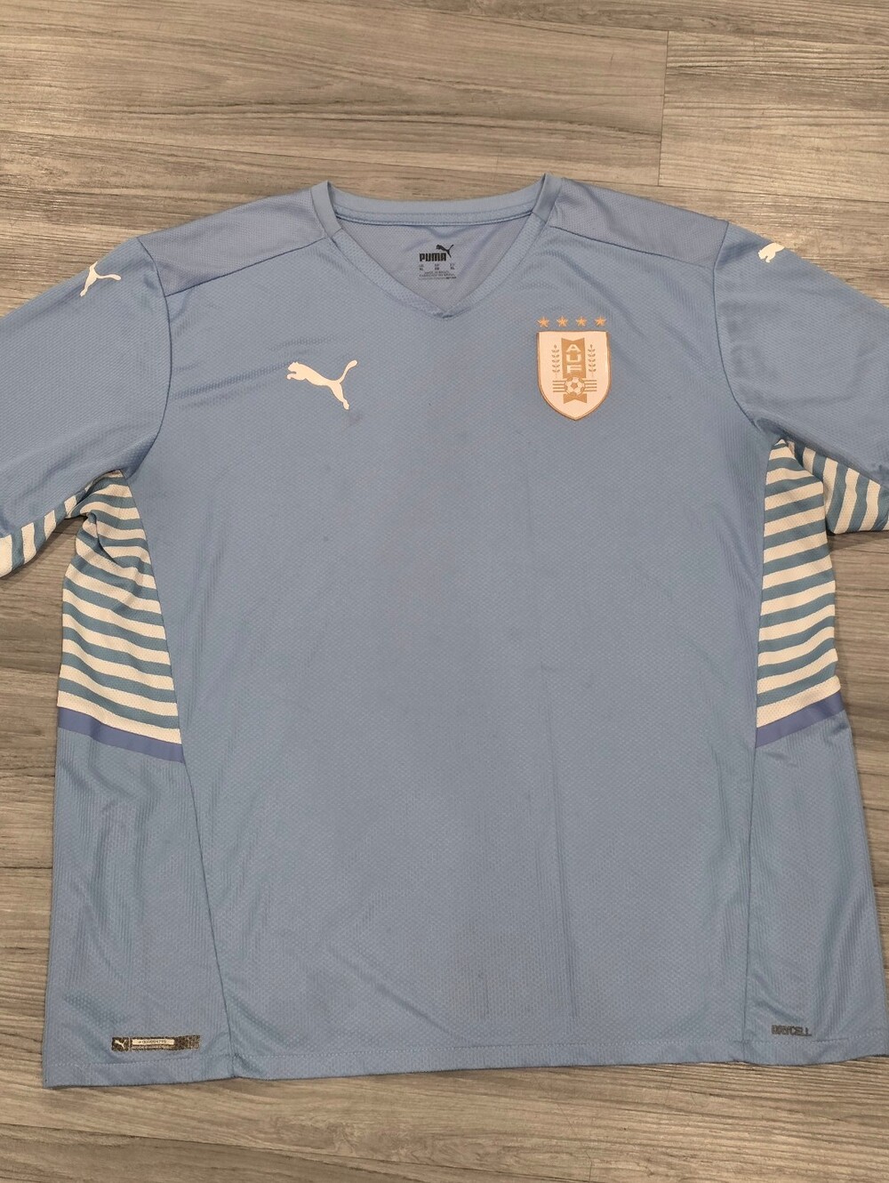 Puma Light Blue Uruguay-Inspired Soccer Jersey